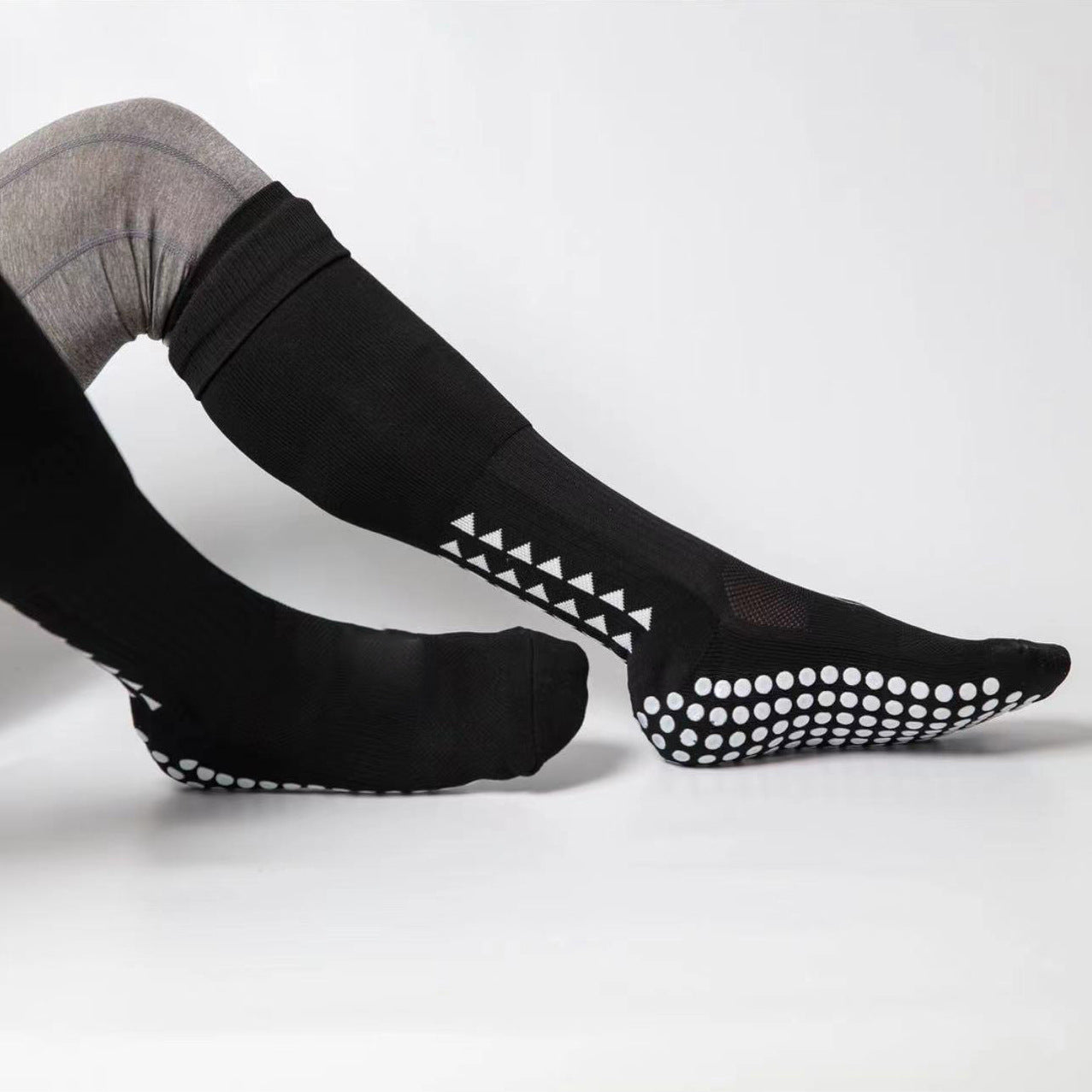 Footballier™ – Chaussettes de sport antidérapantes mi-mollet