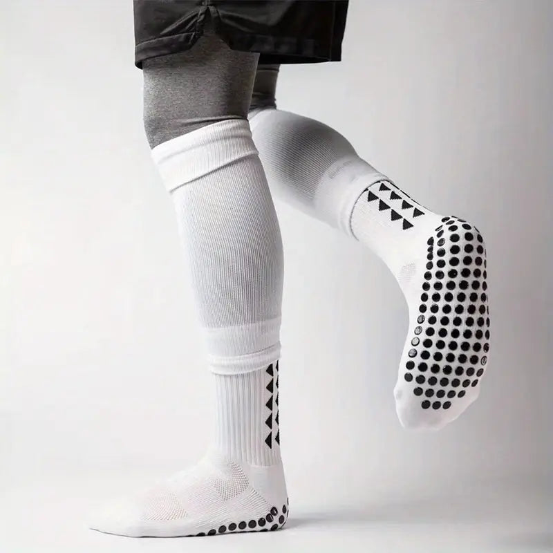 Footballier™ – Chaussettes de sport antidérapantes mi-mollet
